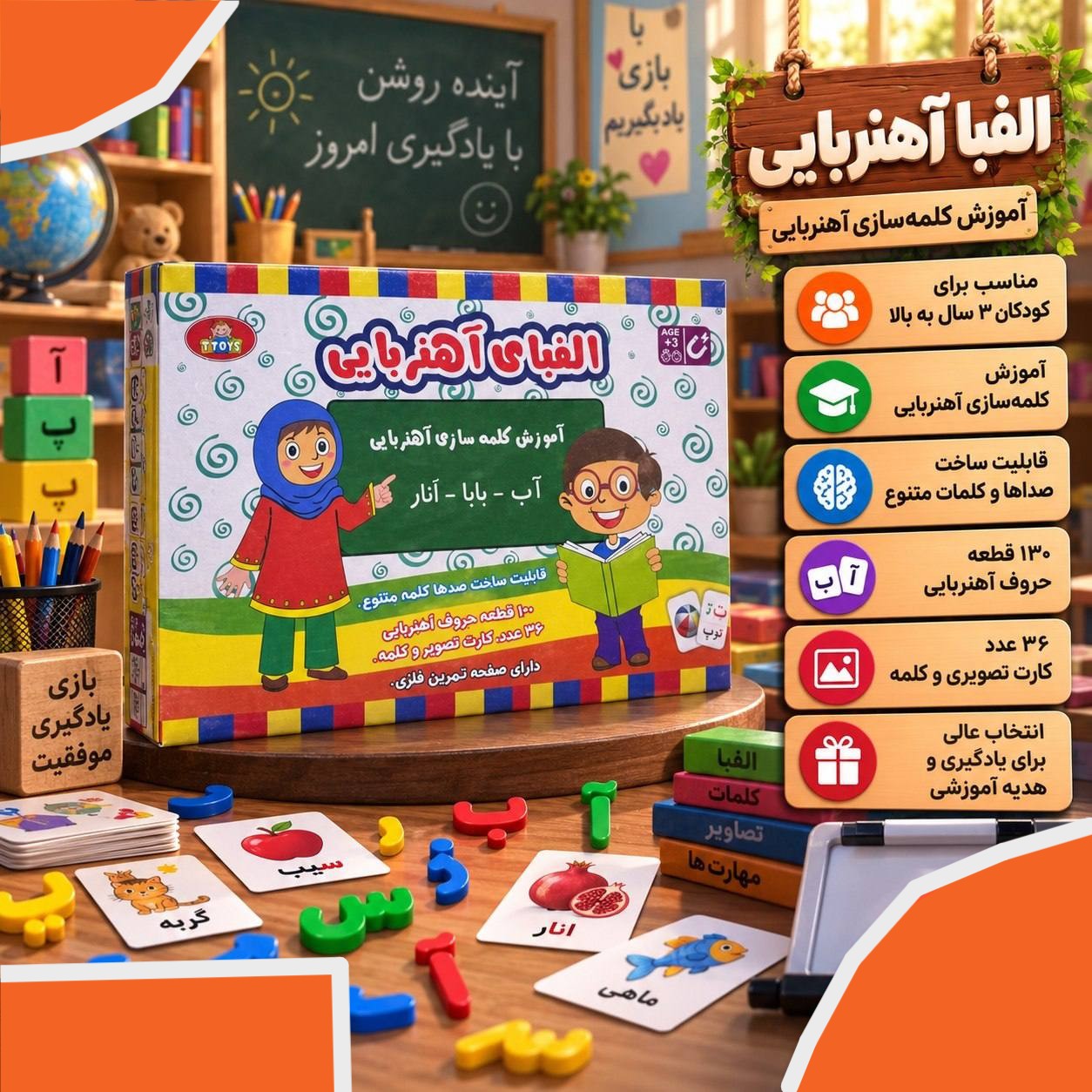 الفبا اهنربایی فارسی