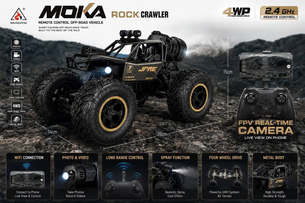 ماشین کنترلی آفرود دوربین‌دار 4WD مدل 2188